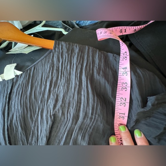 NWT H&M Plisse Dress with wide sleeves L - Picture 6 of 6